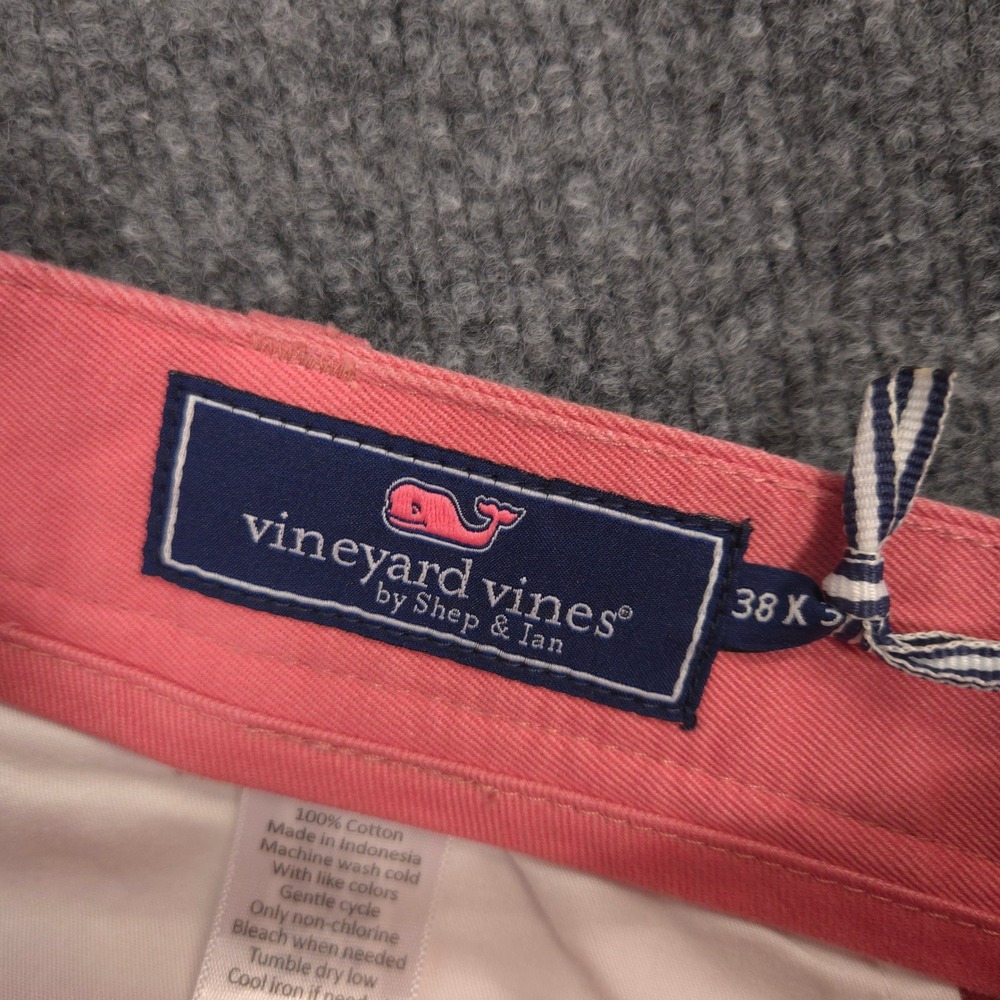 Vineyard Vines Club Pants Mens 38X32 Rhubarb Red Chino Classic Fit Preppy NEW - Picture 9 of 12